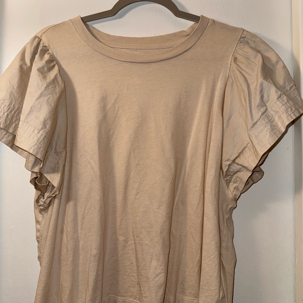 Old Navy Women's Beige Short Sleeve Top